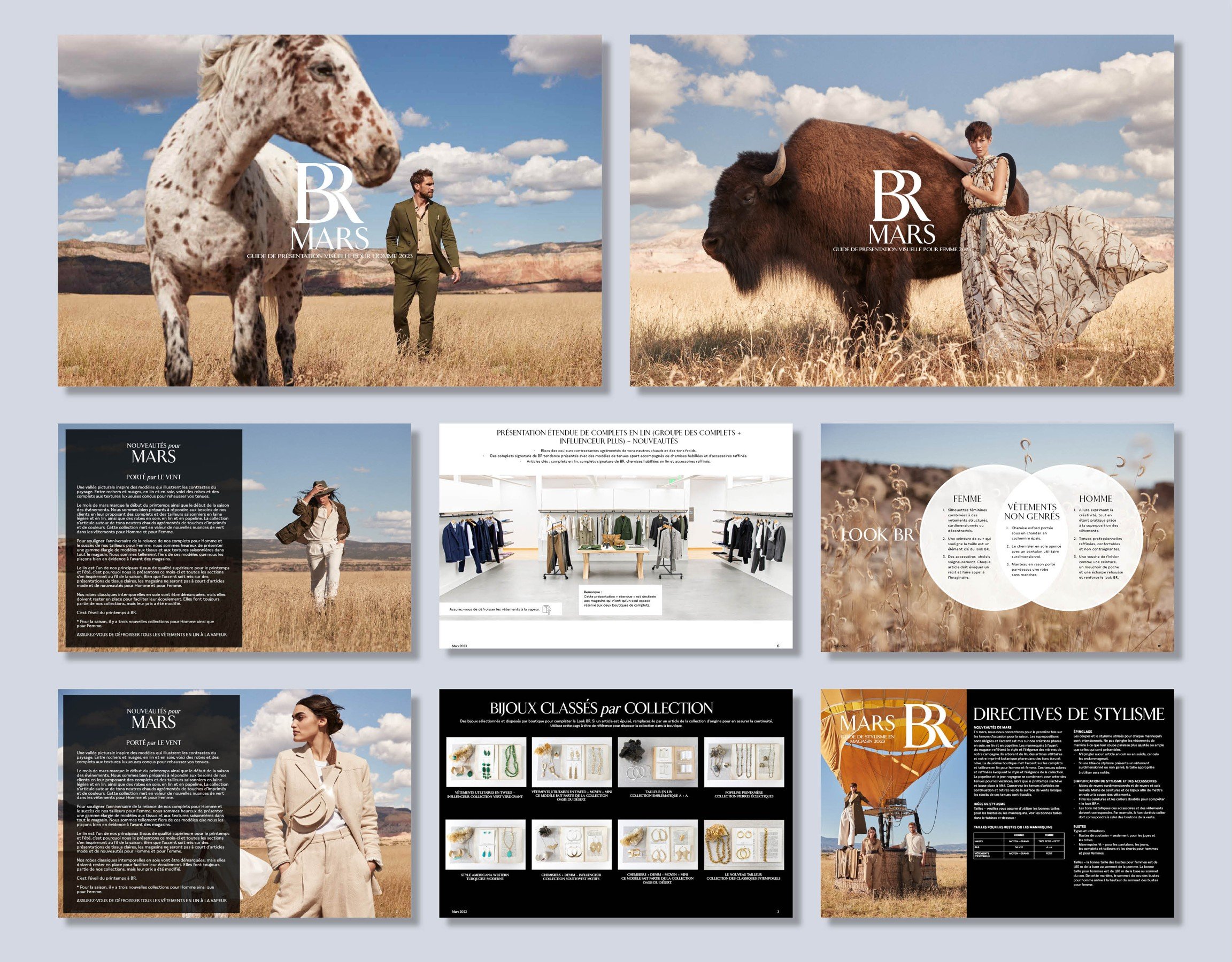 Retail lookbook — French market product catalog multilingual DTP sample